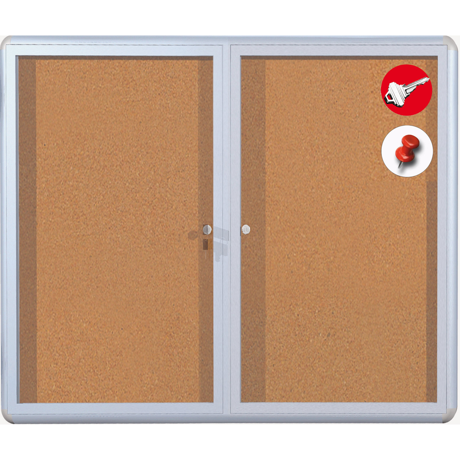 Mastervision Cork Display Case Wall Mounted Bulletin Board Wayfair